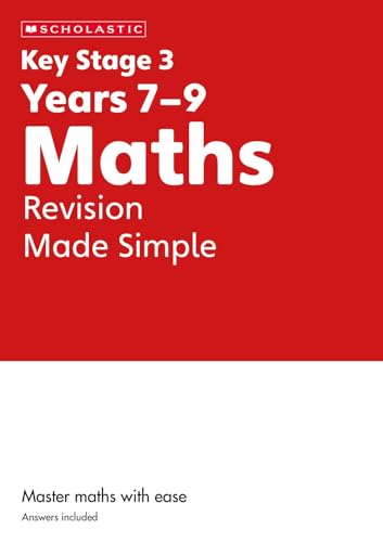 Red book cover with white text: "Maths Revision Made Simple".