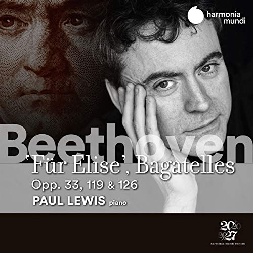 CD cover featuring pianist Paul Lewis and text “Beethoven”.