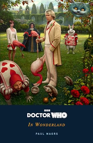 Doctor Who book cover featuring the Doctor in a whimsical garden scene.