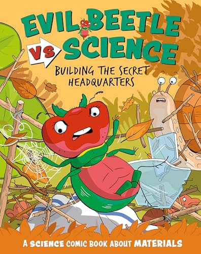 Comic book cover featuring a cartoon beetle and science-themed imagery.