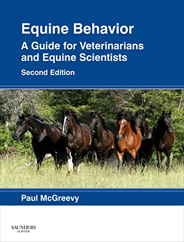 Book cover for Equine Behavior featuring a group of horses running in a field.