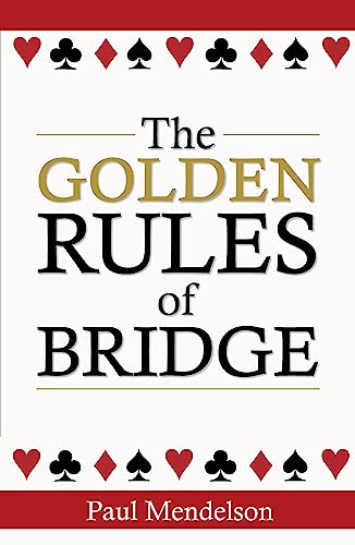 Book cover for "The Golden Rules of Bridge" with card suits.