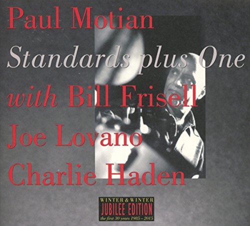 CD cover for Paul Motian Standards plus One featuring a black and white portrait.