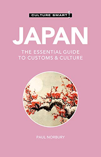 Book cover titled Japan: The Essential Guide to Customs & Culture on pink background.