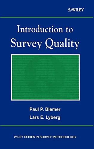 Book cover: "Introduction to Survey Quality" by Biemer and Lyberg.