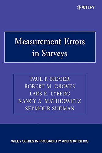 Book cover: "Measurement Errors in Surveys" by Biemer, Groves, Lyberg, et al.