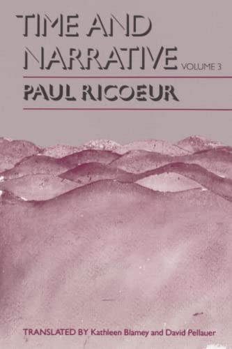 Book cover: “Time and Narrative, Volume 3” by Paul Ricoeur, with abstract art.