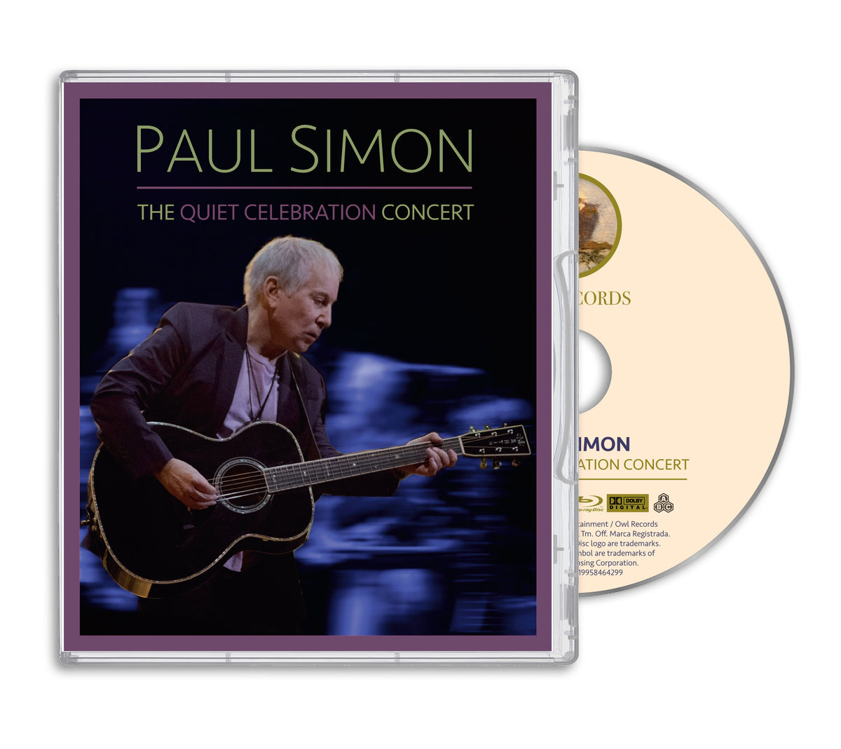 Blu-ray case featuring Paul Simon playing guitar on stage.