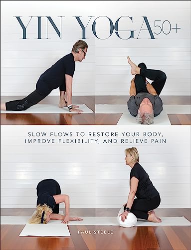 Book cover featuring three older adults demonstrating Yin Yoga poses.