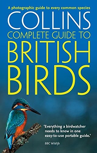 Book cover for Collins Complete Guide to British Birds featuring a kingfisher on branch.
