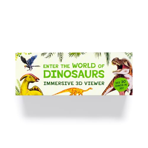 Product box featuring dinosaurs, a prehistoric bird, and text "Enter the World of Dinosaurs".