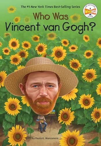 Book cover featuring a portrait of Vincent van Gogh amidst sunflowers.