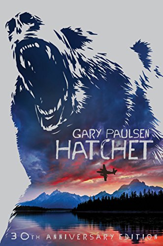 Book cover featuring a bear silhouette over a landscape with a plane and mountains.