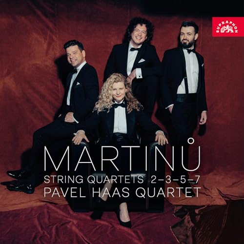 Pavel Haas Quartet album cover featuring four musicians in formal wear.