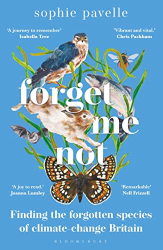 Book cover featuring illustrations of various British wildlife over a blue background.