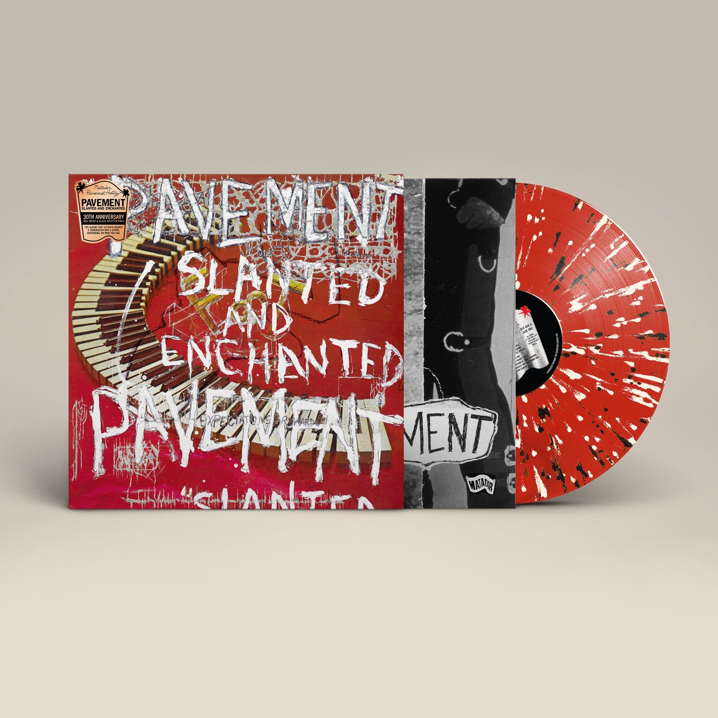 Pavement album cover: pink and orange target with a silhouetted figure.