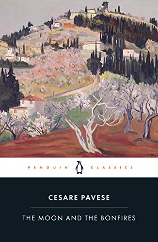 "Book cover featuring a landscape painting with 'Penguin Classics' and 'Cesare Pavese' text."