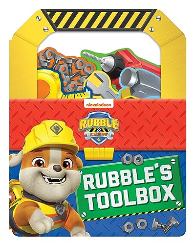 Red toolbox book featuring Rubble from PAW Patrol and tools.