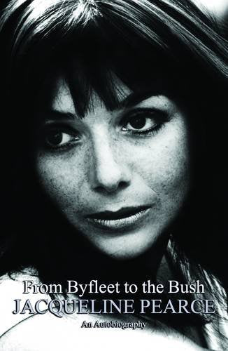 Black and white book cover featuring a portrait of Jacqueline Pearce.
