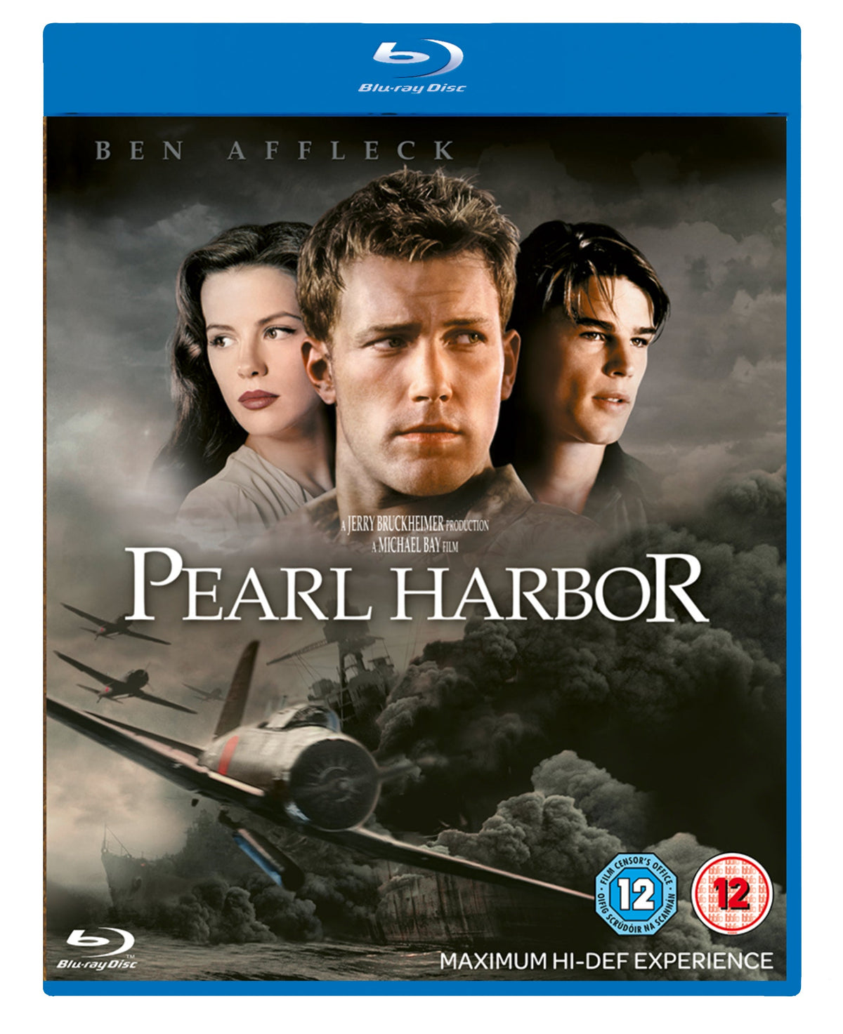 Pearl Harbor Blu-ray cover featuring Ben Affleck, Kate Beckinsale, and Josh Hartnett.