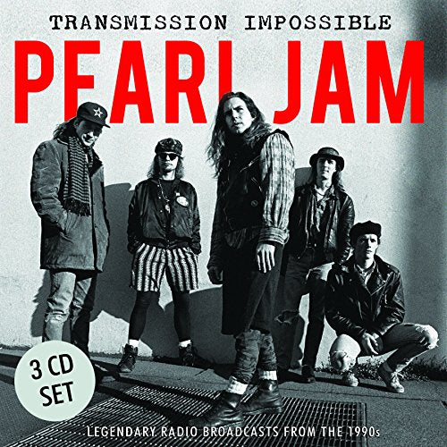 Pearl Jam “Transmission Impossible” CD cover featuring band in black and white.