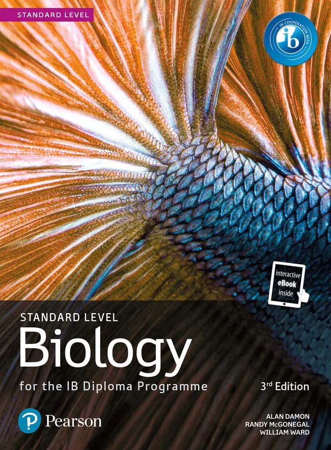 Textbook cover: "Pearson Biology for the IB Diploma Standard Level".