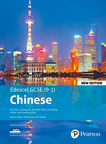 Edexcel GCSE Chinese textbook cover with Shanghai skyline image.