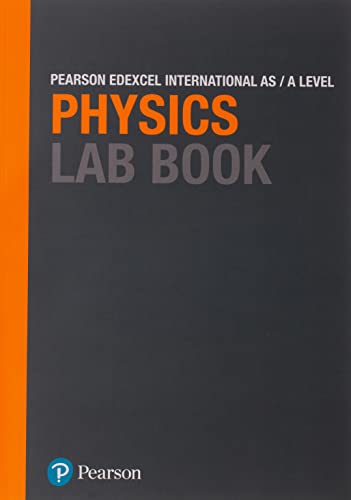 Black Pearson Edexcel Physics Lab Book with orange stripe and logo.
