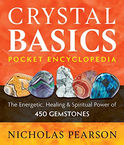 Book cover featuring colorful gemstones and the title "Crystal Basics.