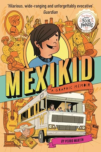 Book cover for “Mexikid,” a graphic memoir with illustrated scenes.