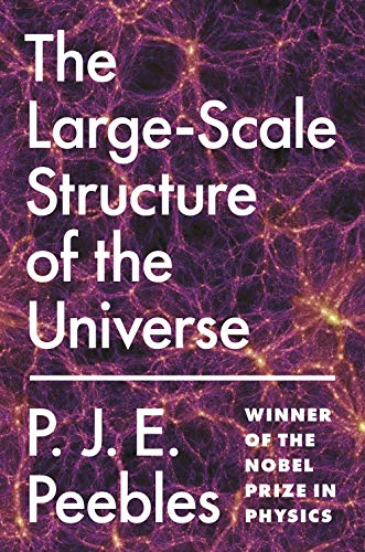 Book cover depicting cosmic web structure with title and author P.J.E. Peebles.