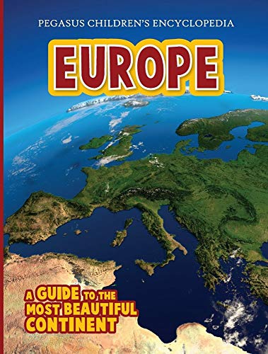 Book cover for "Europe" encyclopedia with a view of Earth from space.