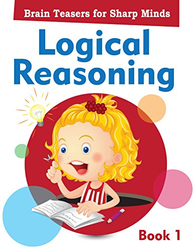 Book cover: "Logical Reasoning Book 1" with a girl thinking and writing.