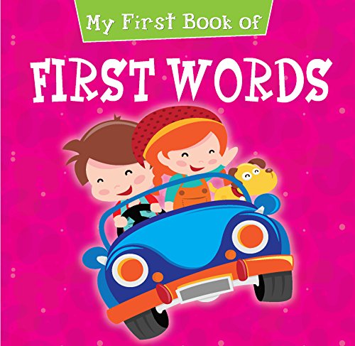 Children and a puppy ride in a blue car, book cover.