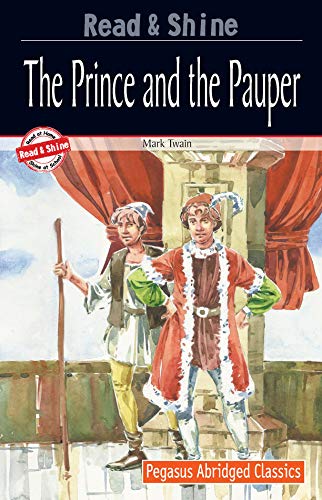 Book cover of "The Prince and the Pauper" featuring two boys in period clothing.