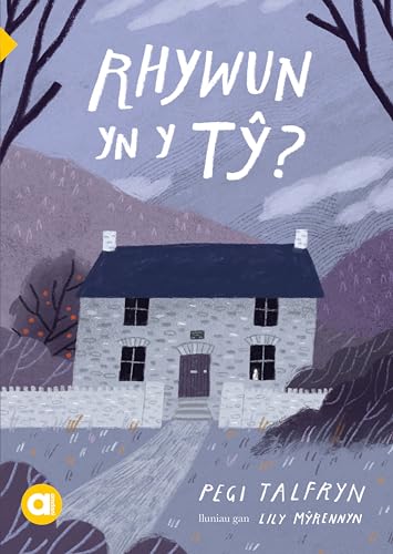 Book cover illustration of a stone house in a landscape with the title text above.