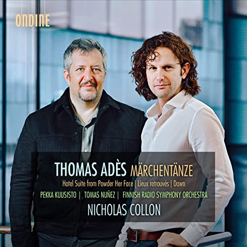 CD cover featuring two men and text listing composers and performers.