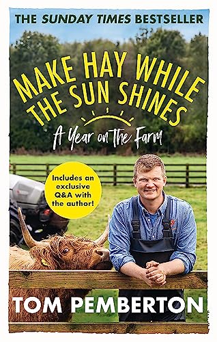 Book cover featuring a farmer with a Highland cow on a farm.