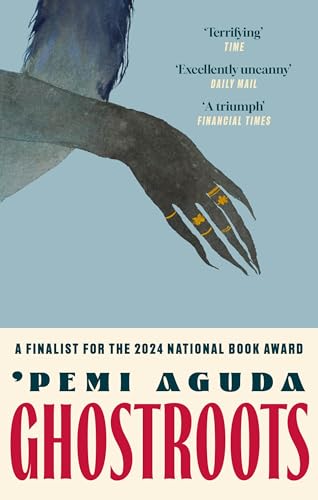Book cover featuring a long, dark, clawed hand against a blue background.
