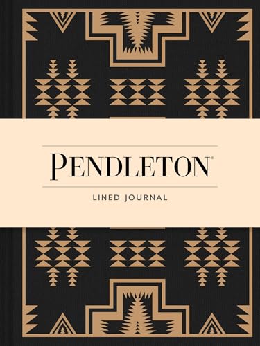 Black journal with tan geometric Pendleton pattern and brand name.