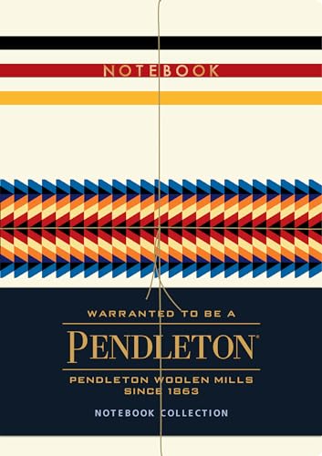 Pendleton notebook cover with geometric pattern and brand name.