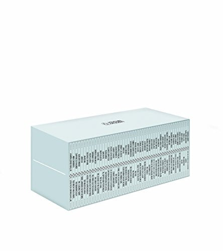 Pale blue box set of many Penguin Modern Classics books, spines visible.
