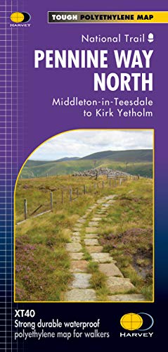 Pennine Way North map cover featuring a rugged, hilly landscape.