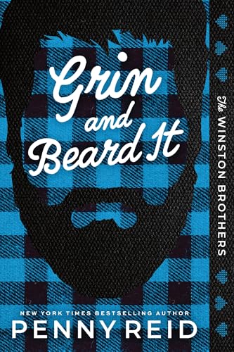 Book cover: close-up of a man’s face with beard and plaid background.