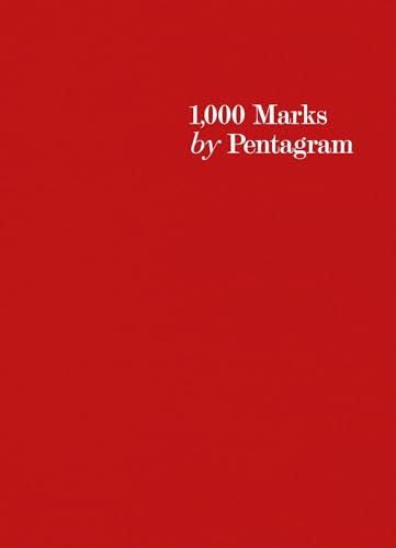 Red book cover with white text: “1,000 Marks by Pentagram”.