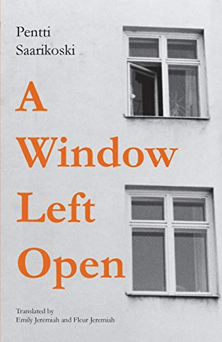 Book cover with a window image and large red title text.