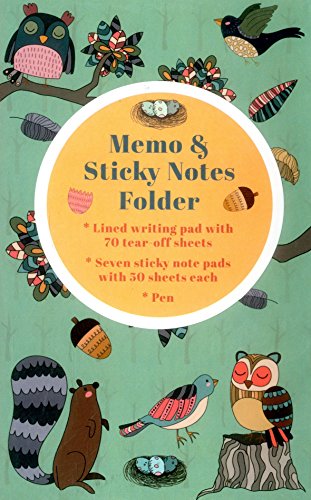 Folder with woodland creature illustrations and stationery set inside.