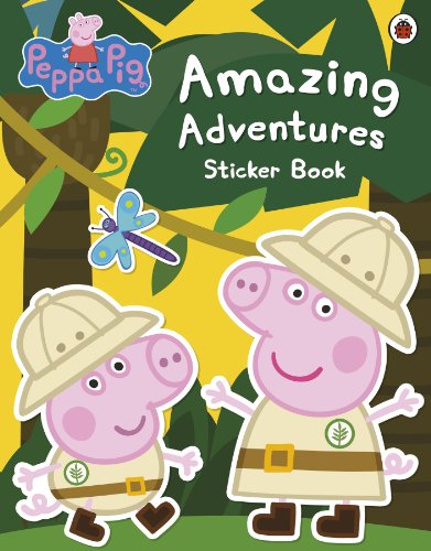 Peppa Pig sticker book cover with Peppa and George on an adventure.