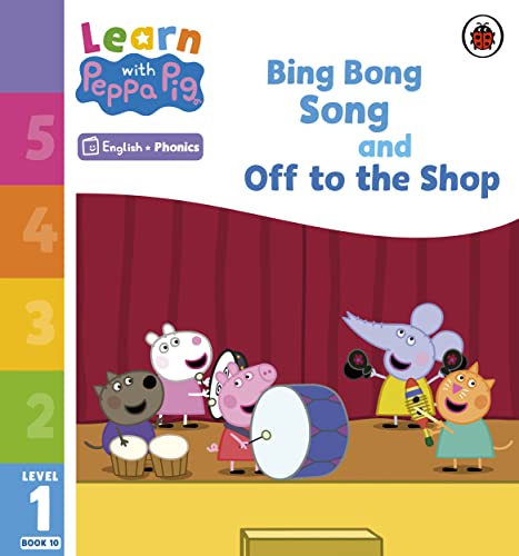 Peppa Pig and friends playing musical instruments on book cover.
