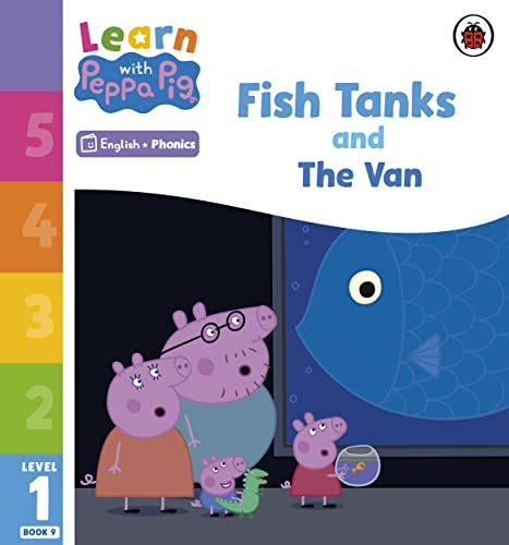 Peppa Pig phonics reader book cover with Peppa, George, and a fish.